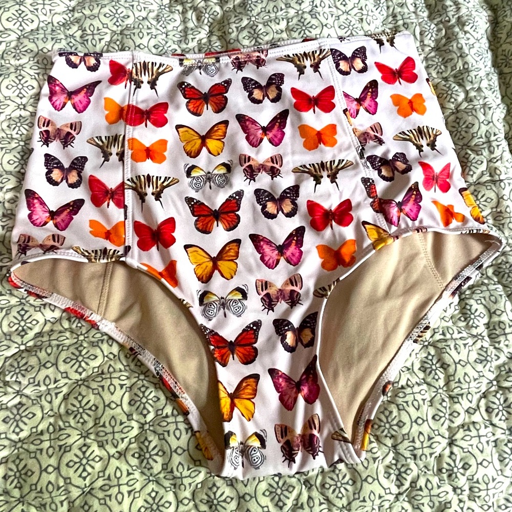 Kortni Jeane Butterfly high waist swim bottoms